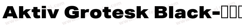 Aktiv Grotesk Black字体转换